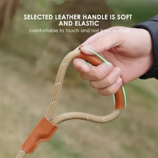 Dog Leashes Highly Reflective Dog Rope Leashes Reflective Wear Resistant Soft Rope For Pet Owners And Dogs - Image 2